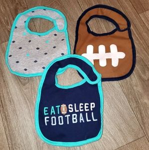 Baby boy football bibs (or girl)